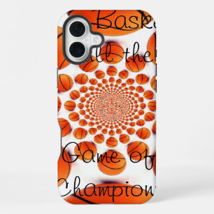 Coque iPhone 16 Plus Vision du Court des Champions : Jeu de Basket-ball