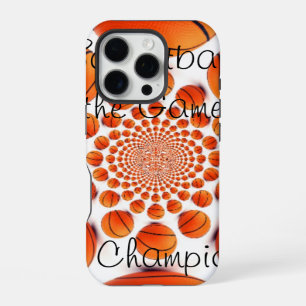 Coque iPhone 16 Pro Vision du Court des Champions : Jeu de Basket-ball