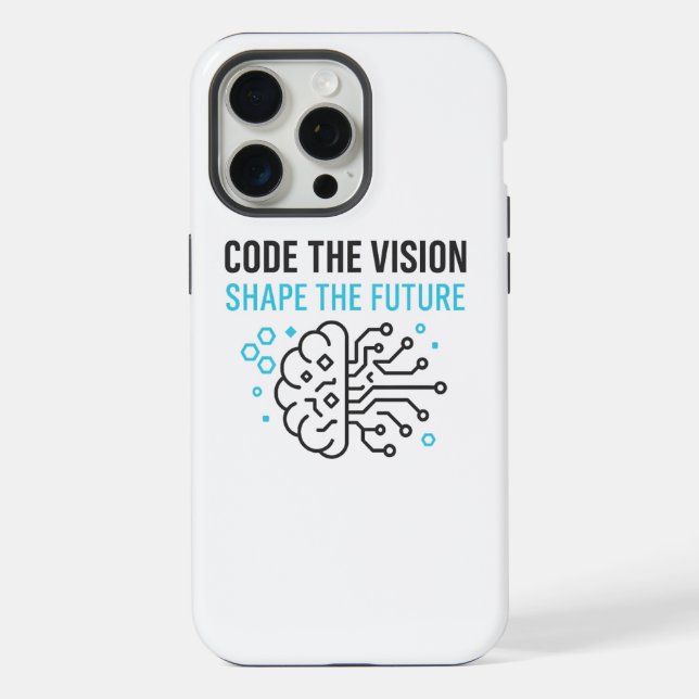 Coque iPhone Visionnaire technologique futuriste : Code binaire (Verso)
