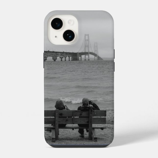 Coque iPhone Visualisation de l'iPhone Coque-mat Mackinac Bridg (Verso)