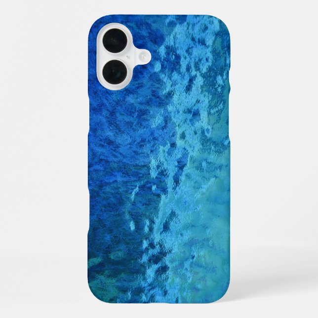 Coque iPhone Vitraux bleu et aqua (Verso)
