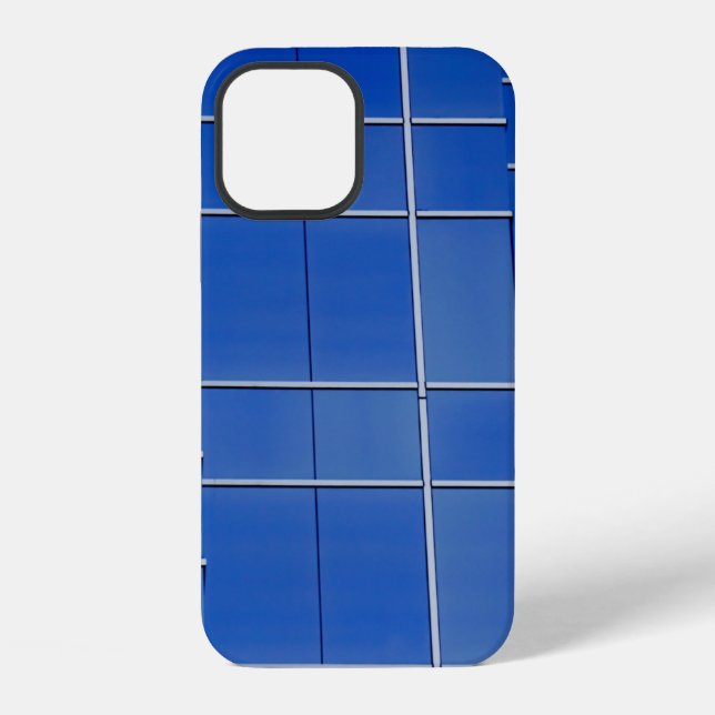 Coque iPhone Vitraux bleus et blancs (Verso)