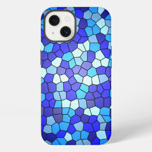 Etui iPhone 13 Vitraux de nuances de bleu par Shirley Taylor