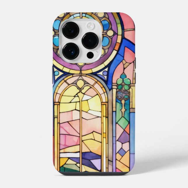 Coque iPhone Vitraux décoratifs picturaux (Verso)