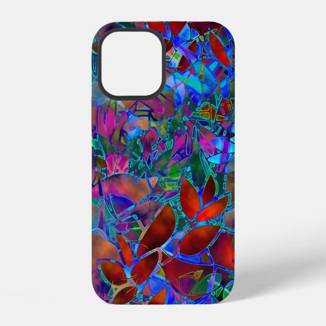 Coque iPhone Vitraux Floraux (Verso)