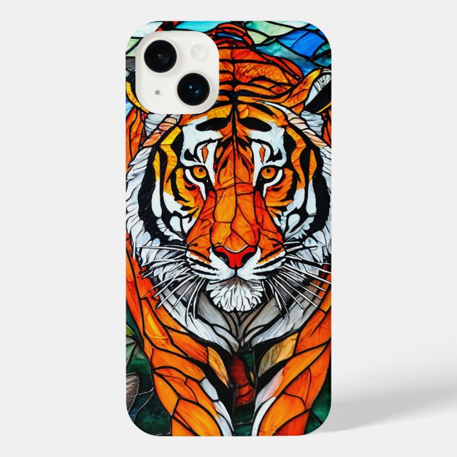 Coque iPhone Vitre de tigres (Verso)