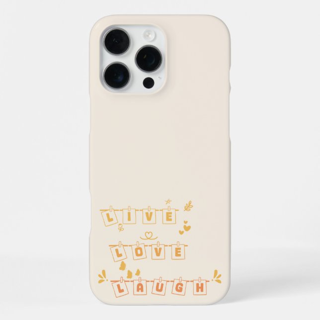 Coque iPhone Vivez Amour Riez Mignon Notedry (Verso)