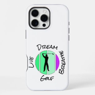 Coque iPhone 16 Pro Max Vivez, rêvez, respirez golf