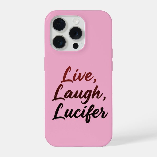 Coque iPhone Vivez, Riez, Lucifer (Verso)