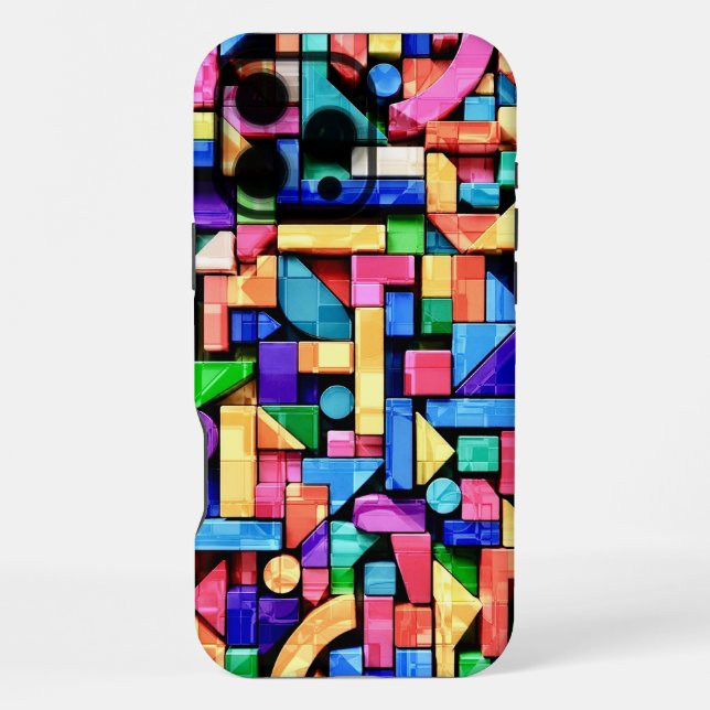 Coque iPhone Vivid Geometric Flow (Verso)