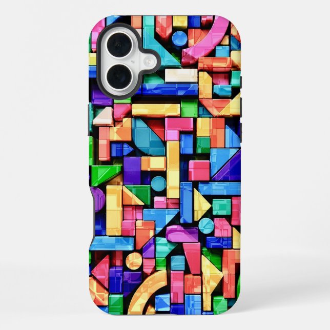 Coque iPhone Vivid Geometric Flow (Verso)