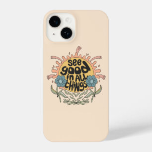 Coque Pour iPhone 14 Voir le bon dans toutes les choses Hippie Graphic