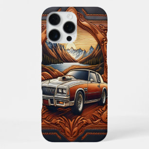 Coque iPhone 16 Pro Max Voiture classique des années 80 dans un rêve panor
