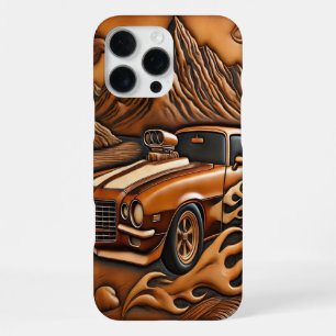 Coque iPhone 16 Pro Max Voiture des années 80 sur des routes de rêve