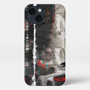 Etui iPhone 13 Voiture en Tokyo City iPhone 13 Slim Fit Coque, Gl