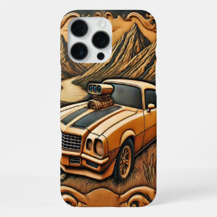 Coque iPhone 16 Pro Max Voiture Musclée Classique au Milieu de la Beauté d