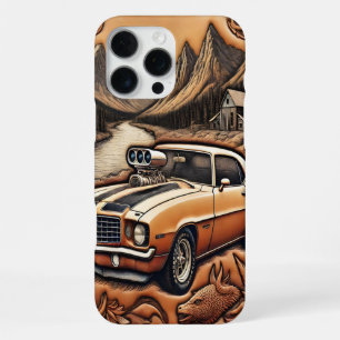 Coque iPhone 16 Pro Max Voiture Musclée Classique dans la Nature
