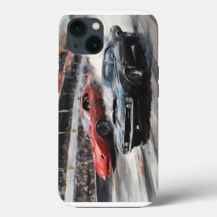 Etui iPhone 13 Voitures de muscle Red & Black