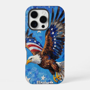 Coque iPhone 16 Pro Vol patriotique, ciel étoilé