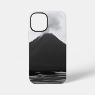 Coque iPhone 12 Mini Volcan en éruption noir et blanc