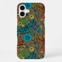 Voler, voler libellule sur brun