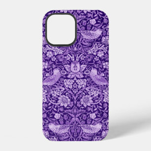 Coque iPhone 12 Voleur de fraises pourpre, William Morris