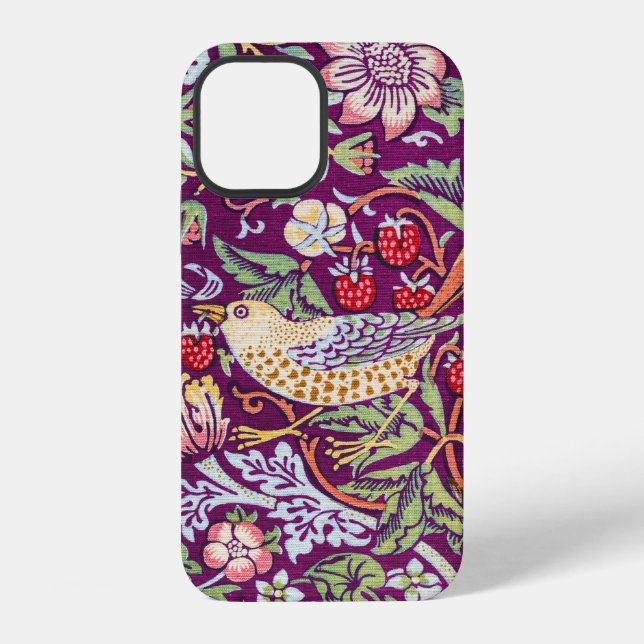 Coque iPhone Voleur de fraises rouge, William Morris (Verso)