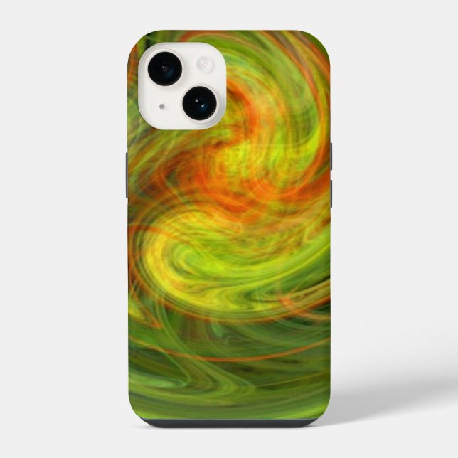 Coque iPhone VORTEX LÉGER, jaune vif (Verso)