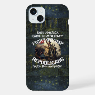 Coque iPhone 15 Plus VotezMaintenant Politique Patriotique Trump Parti