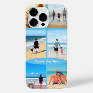 Coque Pour Pour iPhone 14 Pro Max Votre collage photo et votre texte personnalisé Pe