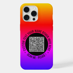 Coque iPhone 15 Pro Max Votre étude de code QR et étui pour iPhone avec te