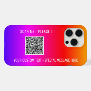 Coque iPhone 15 Pro Max Votre étui iPhone avec code QR et texte personnali
