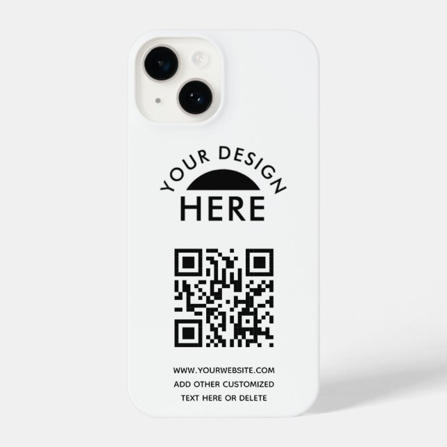Coque iPhone Votre logo et code QR Business Promotiona (Verso)