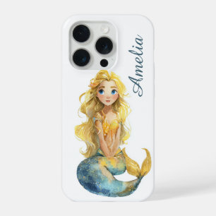 Coque iPhone 15 Pro Votre Nom Sirène
