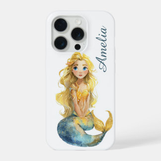 Coque iPhone 15 Pro Votre Nom Sirène 