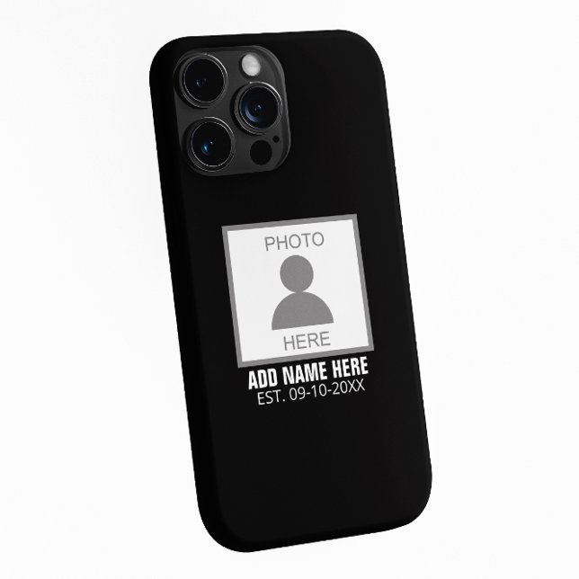 Coque iPhone Votre photo ici Nom et âge (Créateur téléchargé)