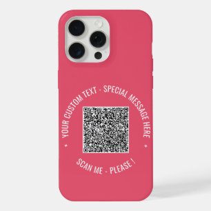 Coque iPhone 15 Pro Max Votre texte personnalisé pour code QR Étui iPhone