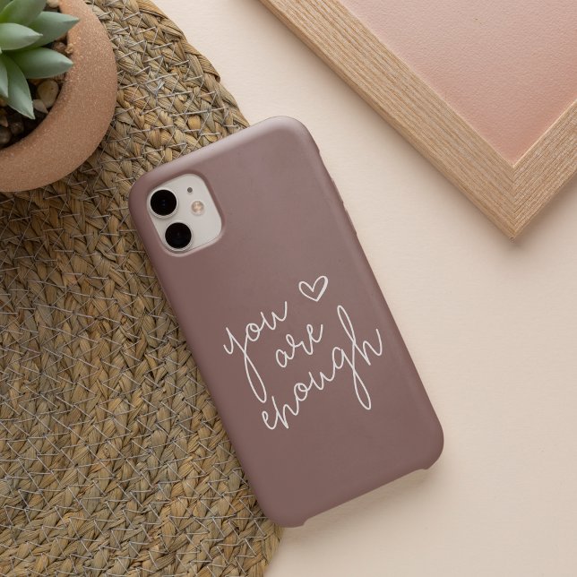 Coque iPhone Vous Êtes Assez | Citation Inspirationnelle Lettré (Créateur téléchargé)