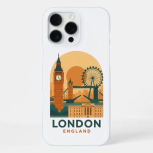 Coque iPhone 16 Pro Max Voyage à Londres Angleterre Vintage Rétro