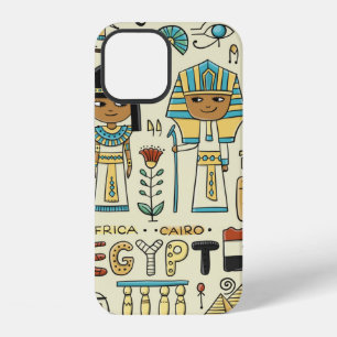 Coque iPhone 12 Voyage en Égypte. Motif transparent