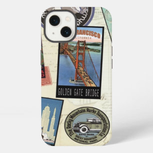 Etui iPhone 13 Voyage Moderne Vintage USA