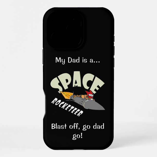 Coque iPhone Voyage spatial d'un rocketteur  (Verso)
