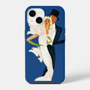 Coque Pour iPhone 14 Voyage Vintage, Amour Romantique Hiver à Monte Car