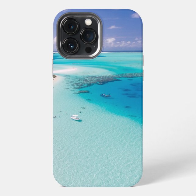 Coque iPhone Vue aérienne de la plage (Verso)