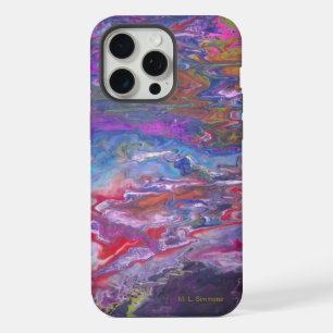 Coque iPhone 15 Pro Max Vue de l'espace peinture flux artistique