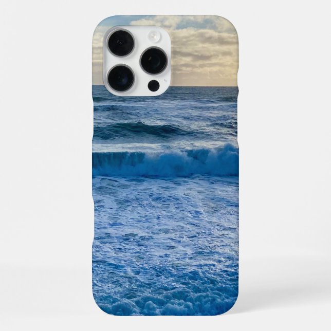Coque iPhone Vue de mer ondulée (Verso)