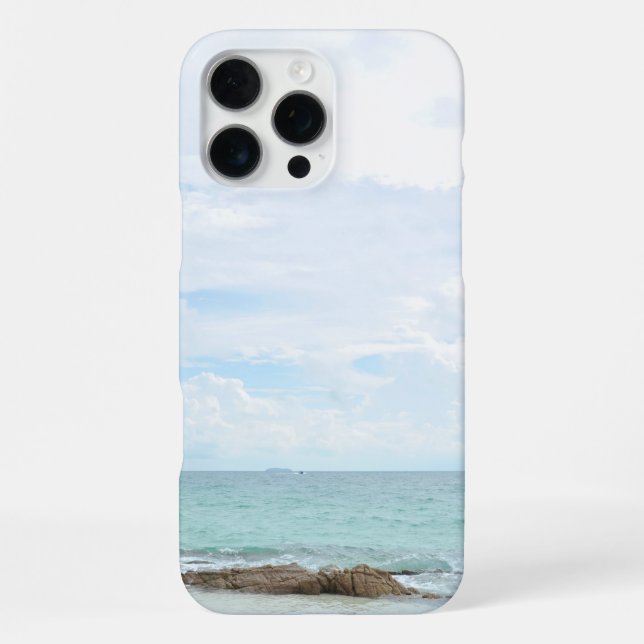 Coque iPhone Vue sur la mer et rochers (Verso)