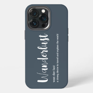 Etui iPhone 13 Pro Wanderlust définition blanc gris bleu couleur