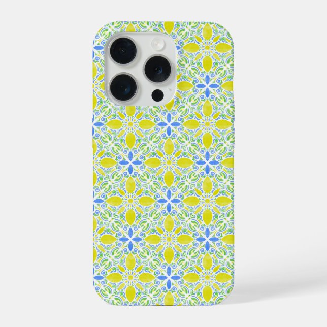 Coque iPhone Watercolor Geo _ Citrus (Verso)