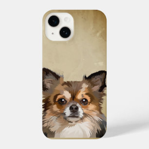 Coque Pour iPhone 14 Watercolor Pomeranian Chihuahua Mix Dog Pet Animal